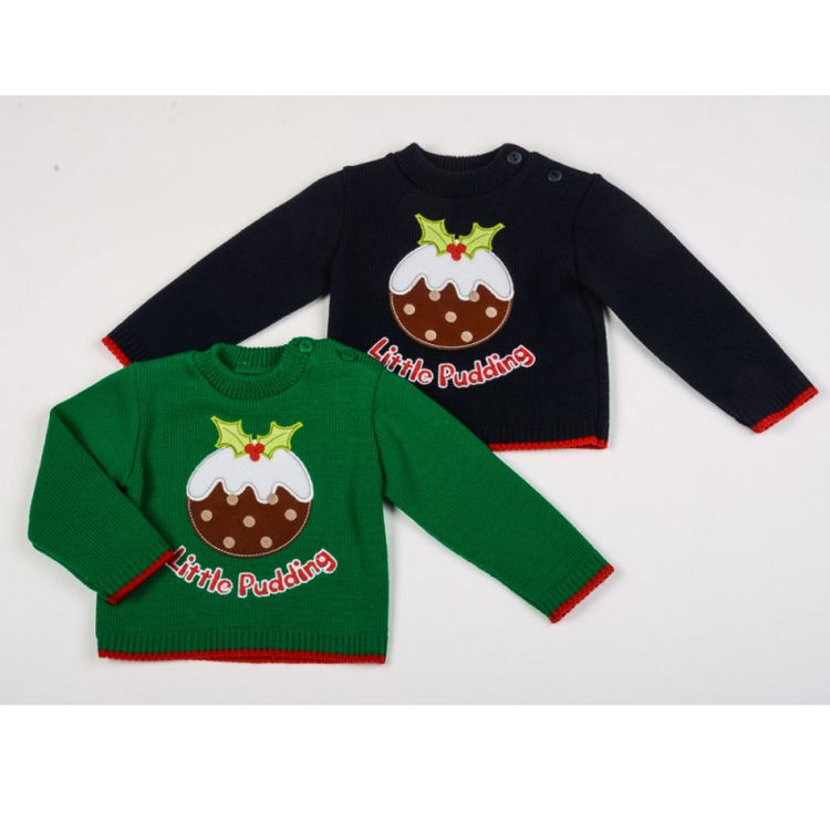 Picture of K1582: BABY CHRISTMAS PUDDING JUMPER (0-3/4 YEARS)